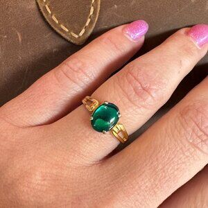 Vintage Abalone Ring 14k Gold Filled